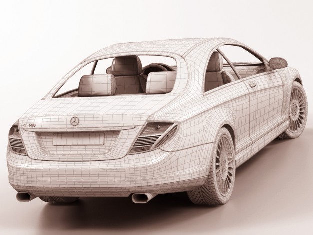 Mercedes CL 2007 3D model_11