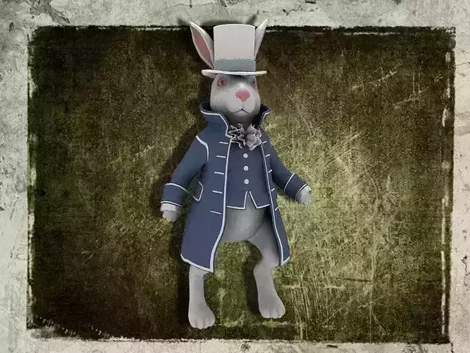 March Rabbit Low-poly 3D model