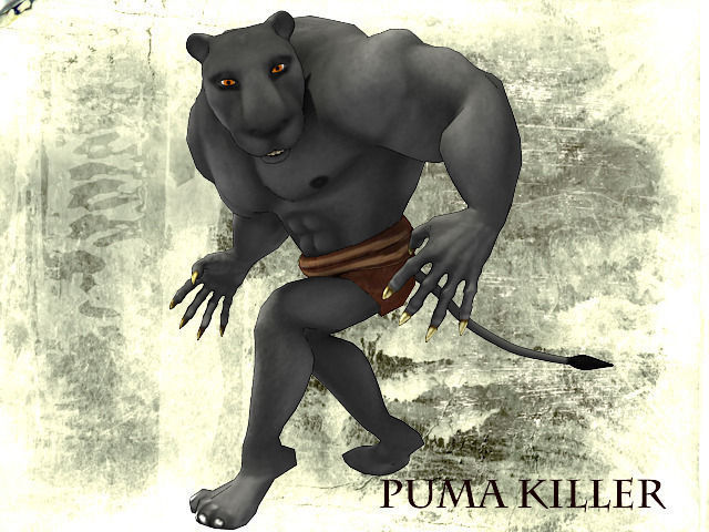 Puma Killer Low-poly 3D model_5