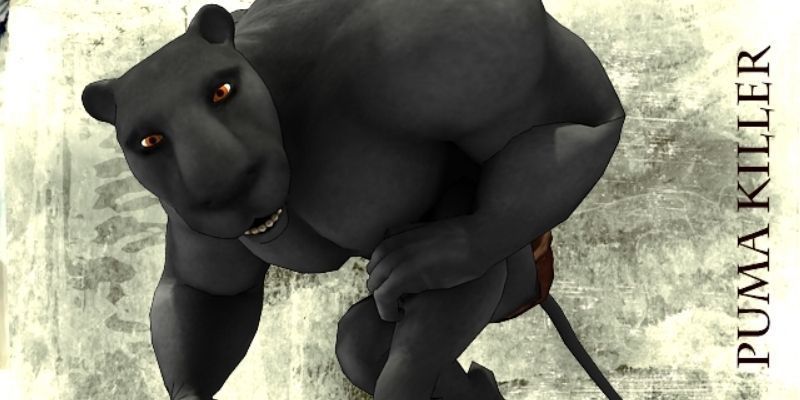 Puma Killer Low-poly 3D model_7