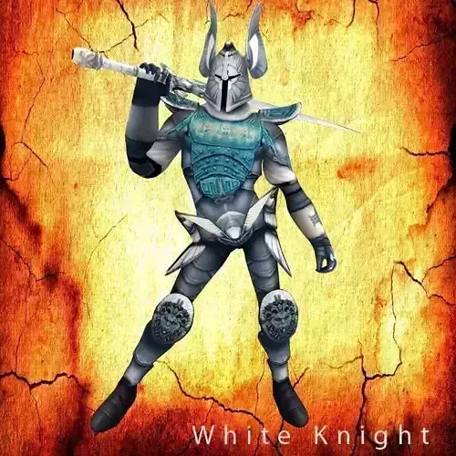 White Knight Low-poly 3D model