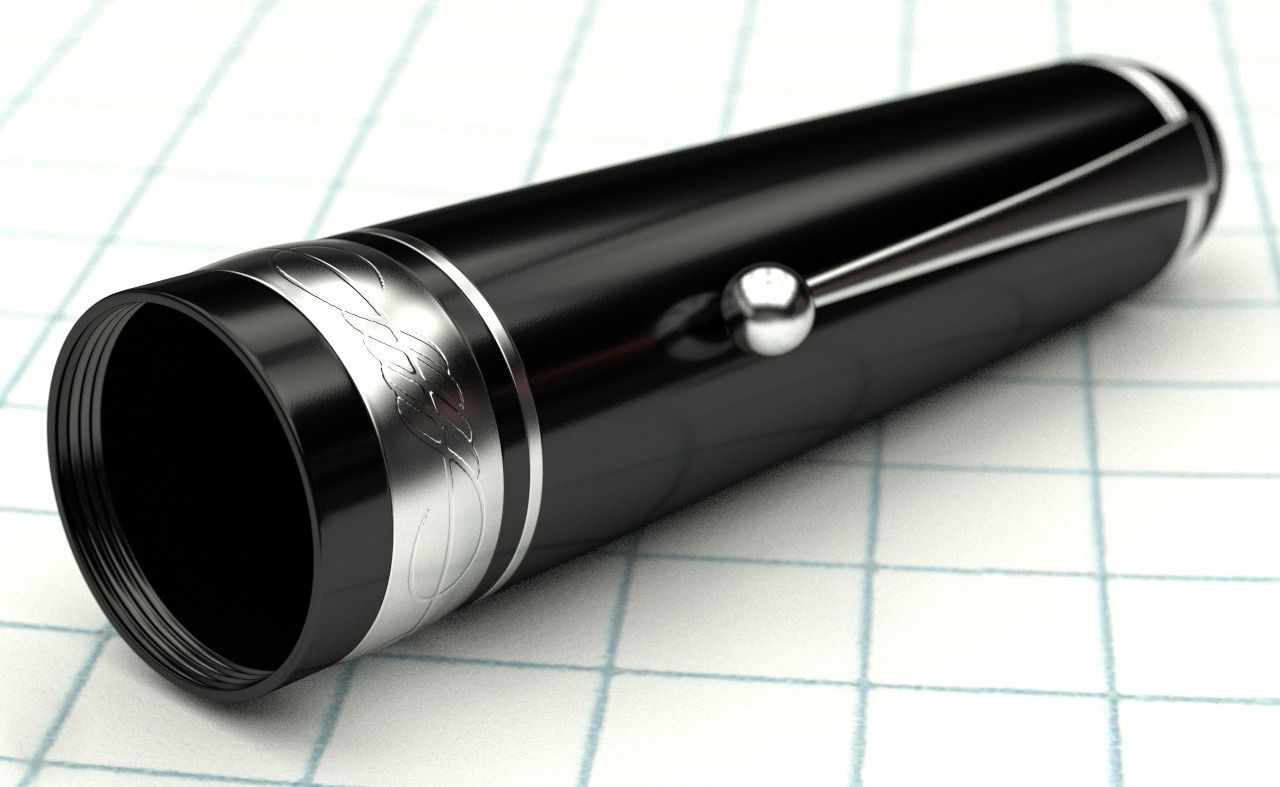 Elegant fountain pen 3D model_4