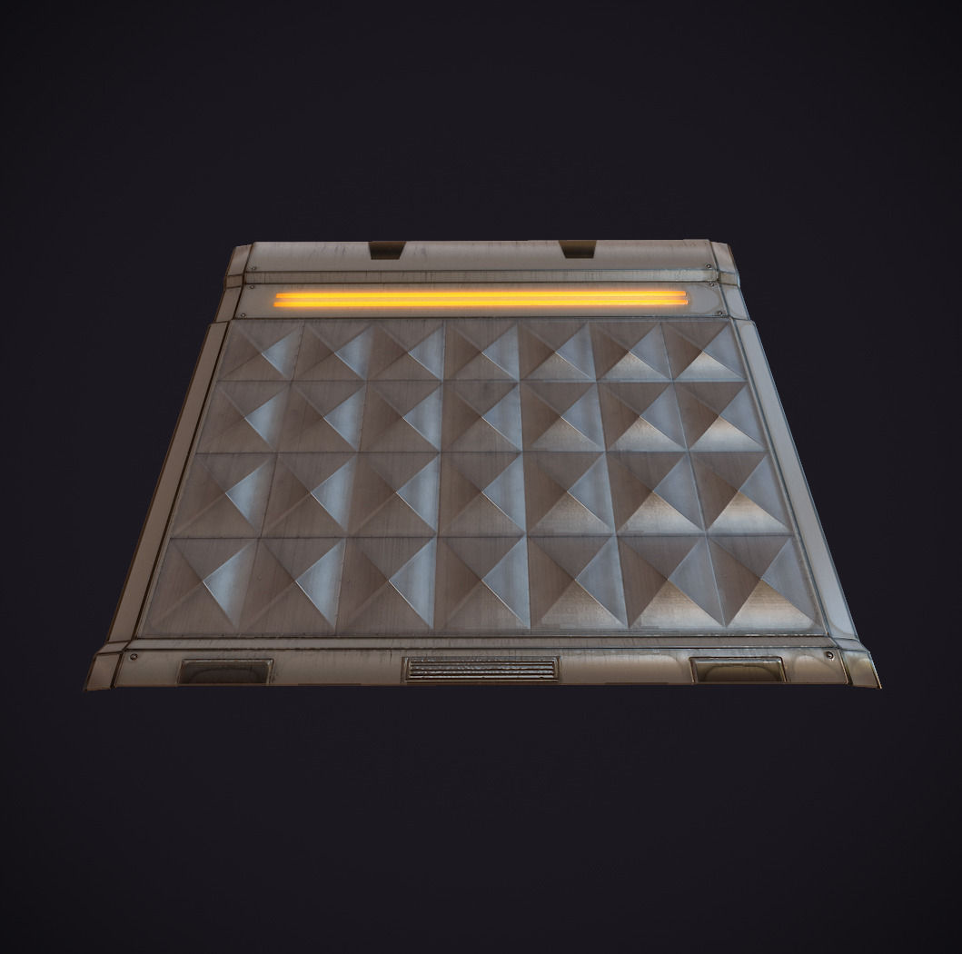 Sci-Fi Panel 1 - Low Poly Low-poly 3D model_2