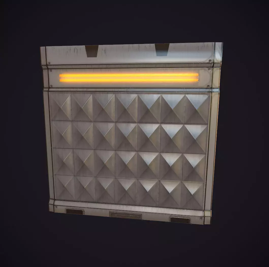 Sci-Fi Panel 1 - Low Poly Low-poly 3D model_0