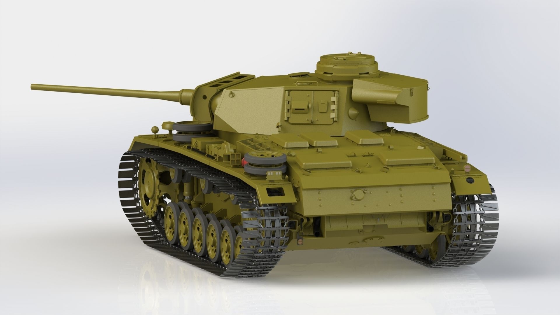Pz Kpfw III Ausf L Free 3D model_4
