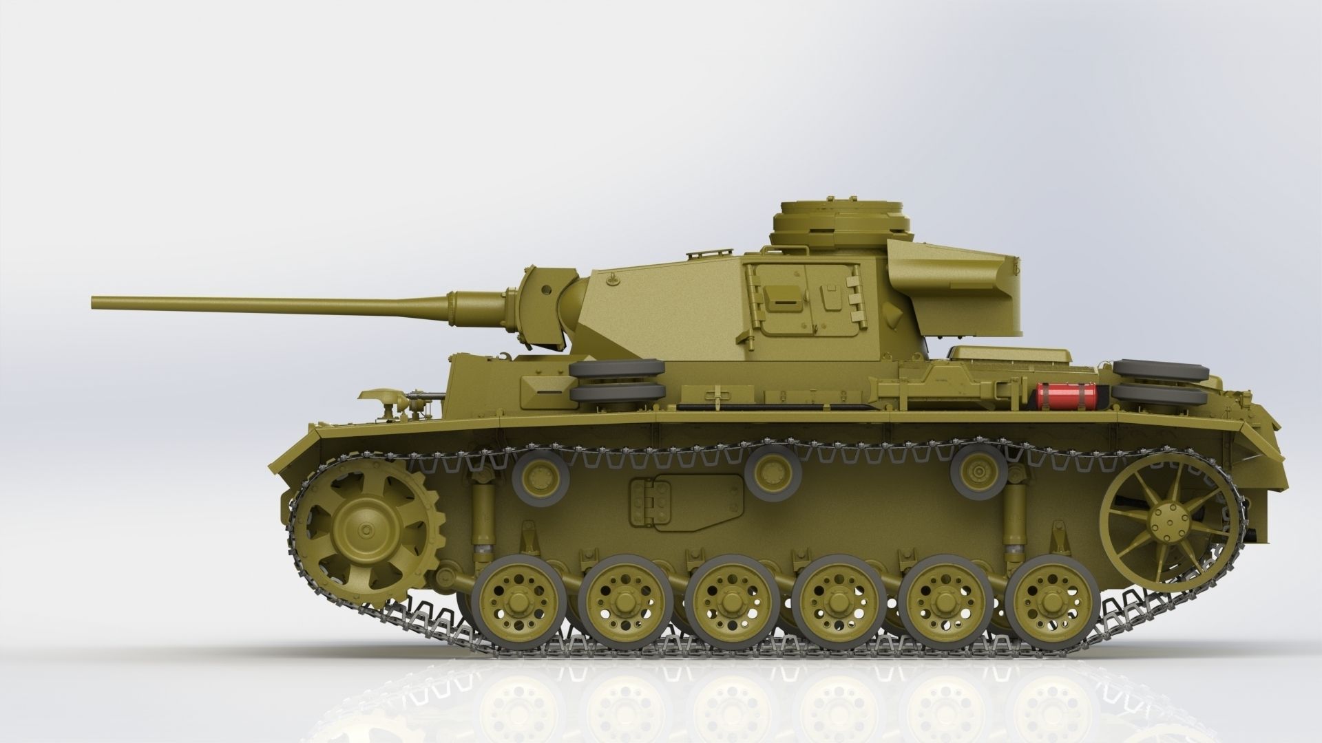 Pz Kpfw III Ausf L Free 3D model_5