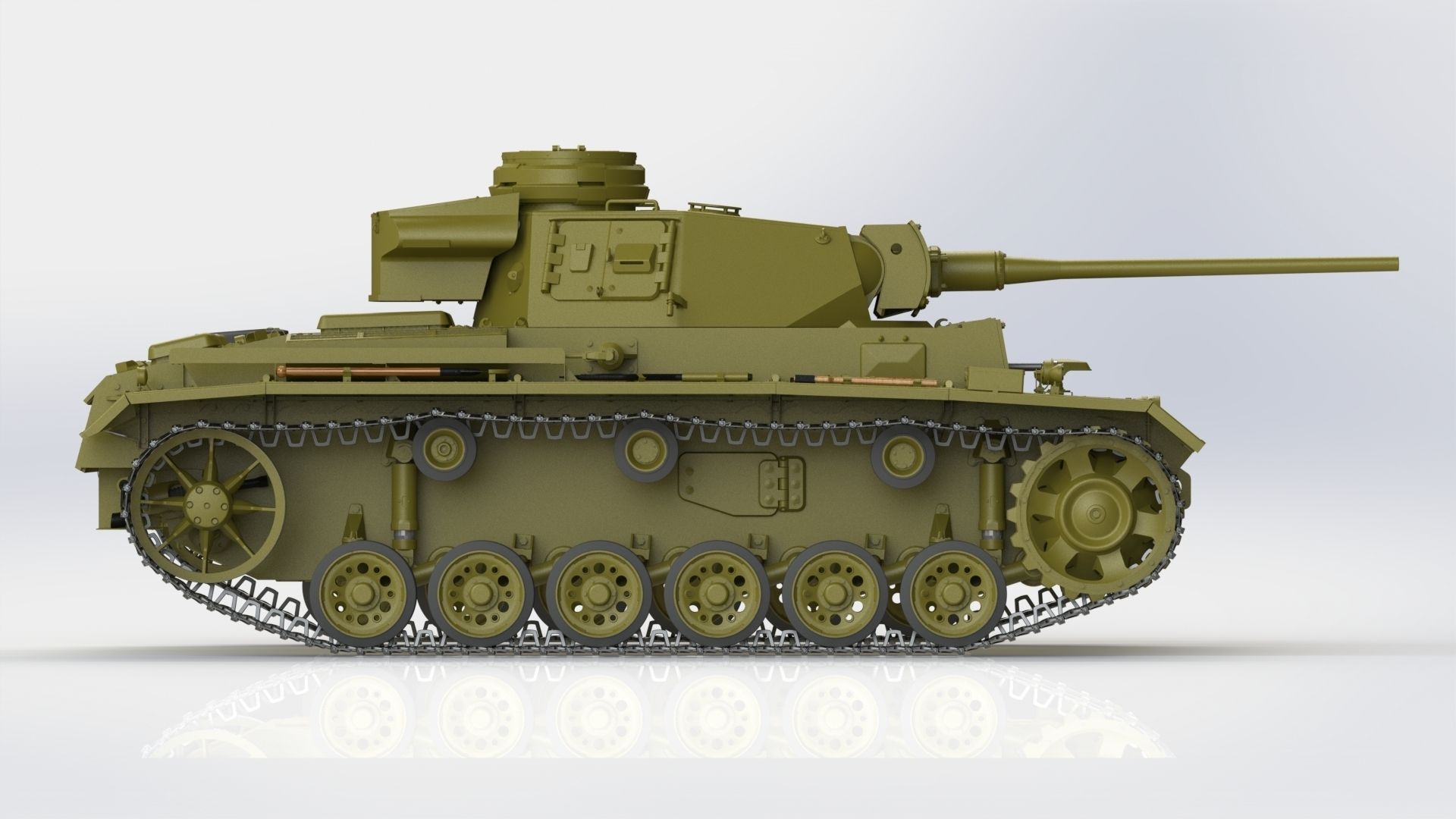 Pz Kpfw III Ausf L Free 3D model_6