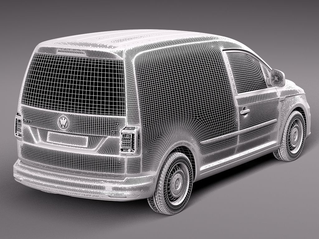 Volkswagen Caddy Cargo VAN 2016 3D model_9
