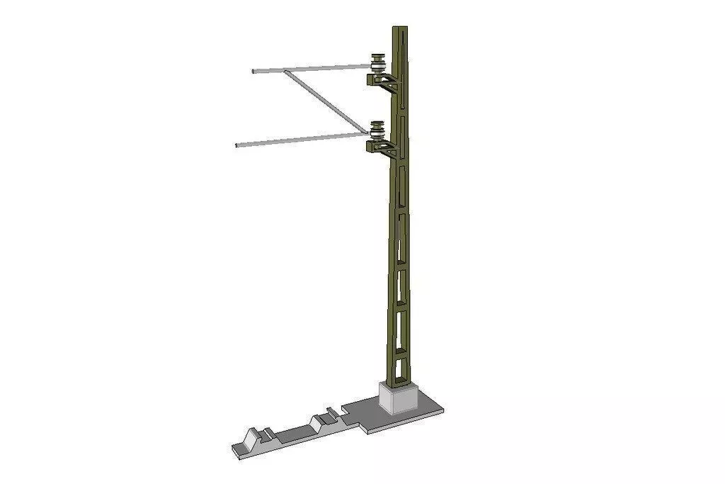 Catenary mast for model railway Free 3D print model