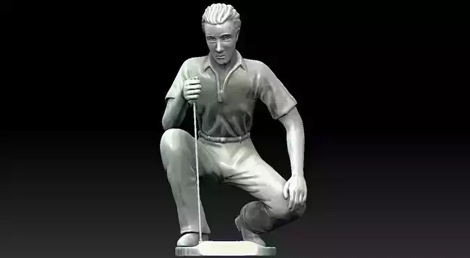 Golf statue 3D print model