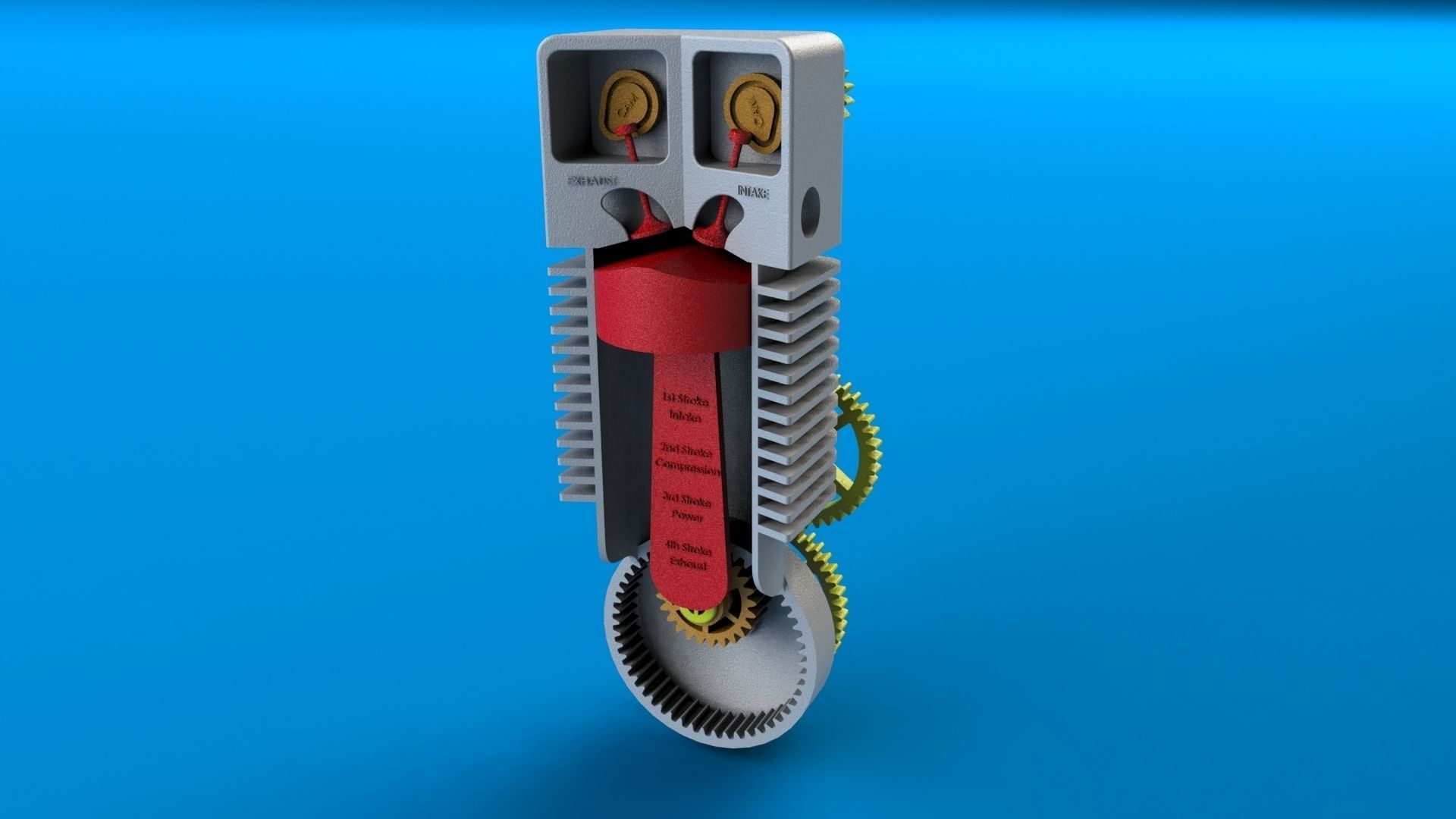 PrintorV2 3D Printable Internal Combustion Engine 3D Print model 3D print model_1