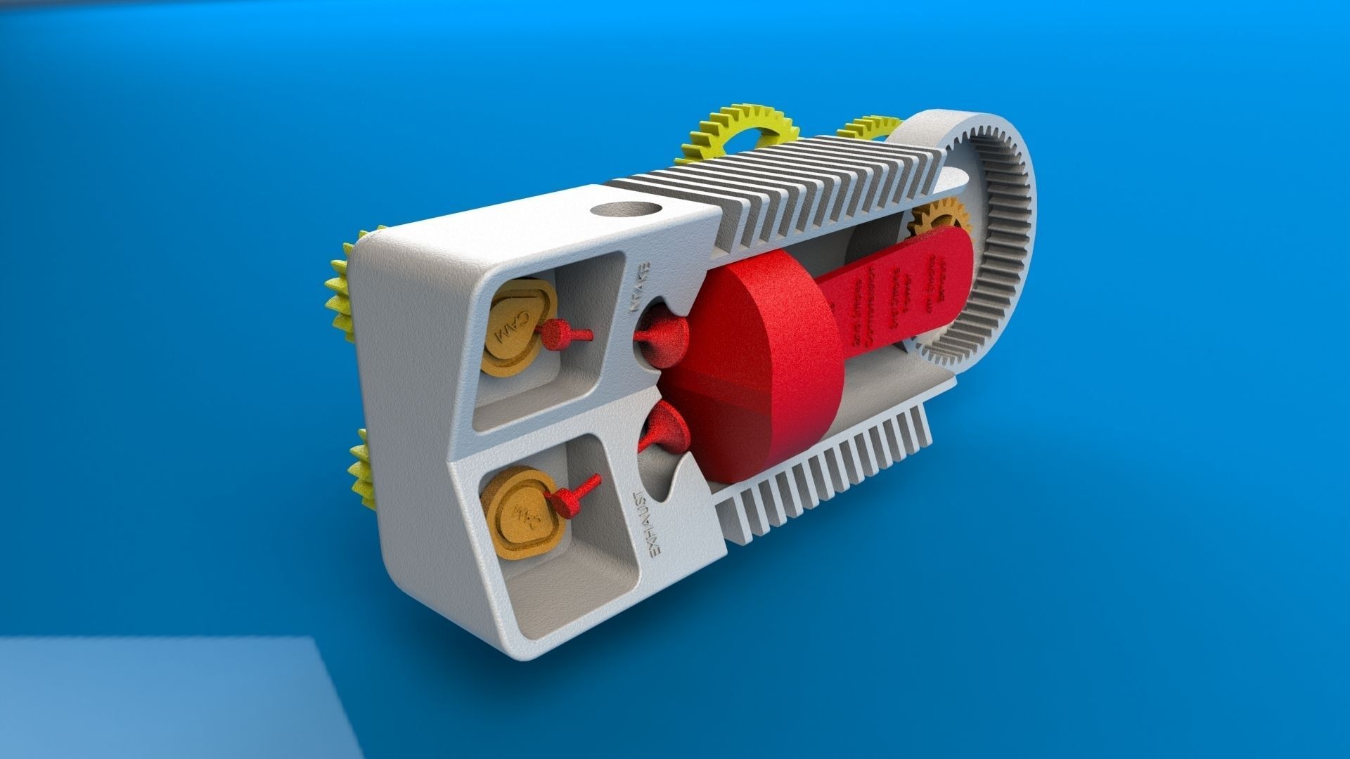 PrintorV2 3D Printable Internal Combustion Engine 3D Print model 3D print model_2
