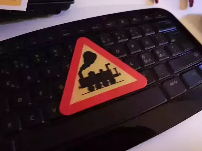 Three Color Train Sign Dualstrusion Sailfish Free 3D print model