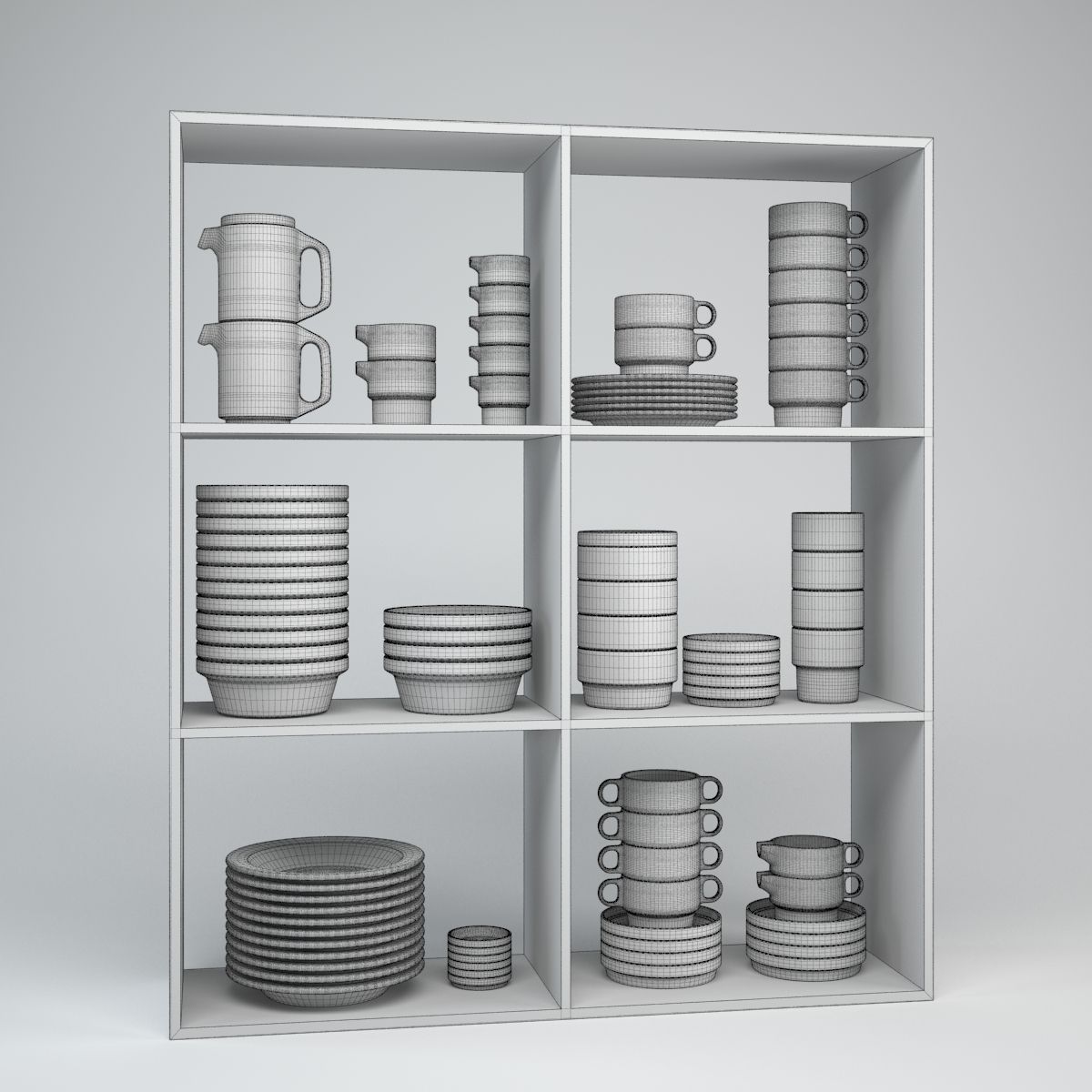 Porcelain Tableware Set TC100 3D model_2