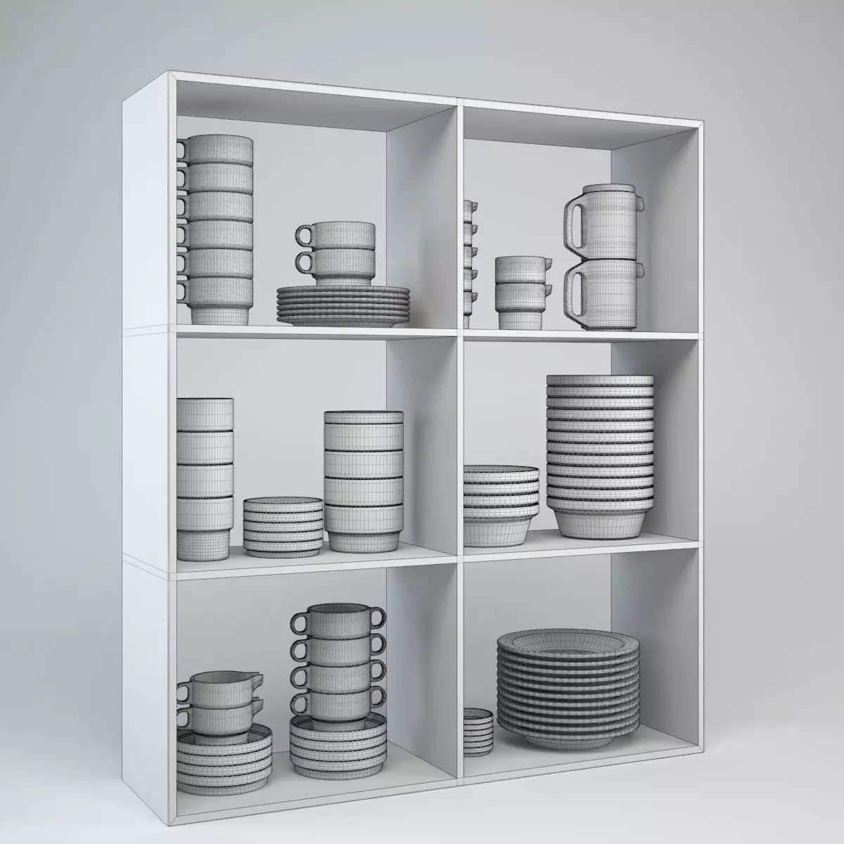 Porcelain Tableware Set TC100 3D model_0