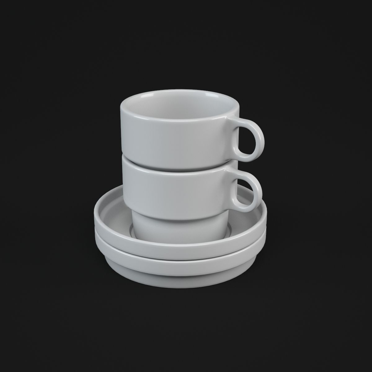 Porcelain Tableware Set TC100 3D model_6