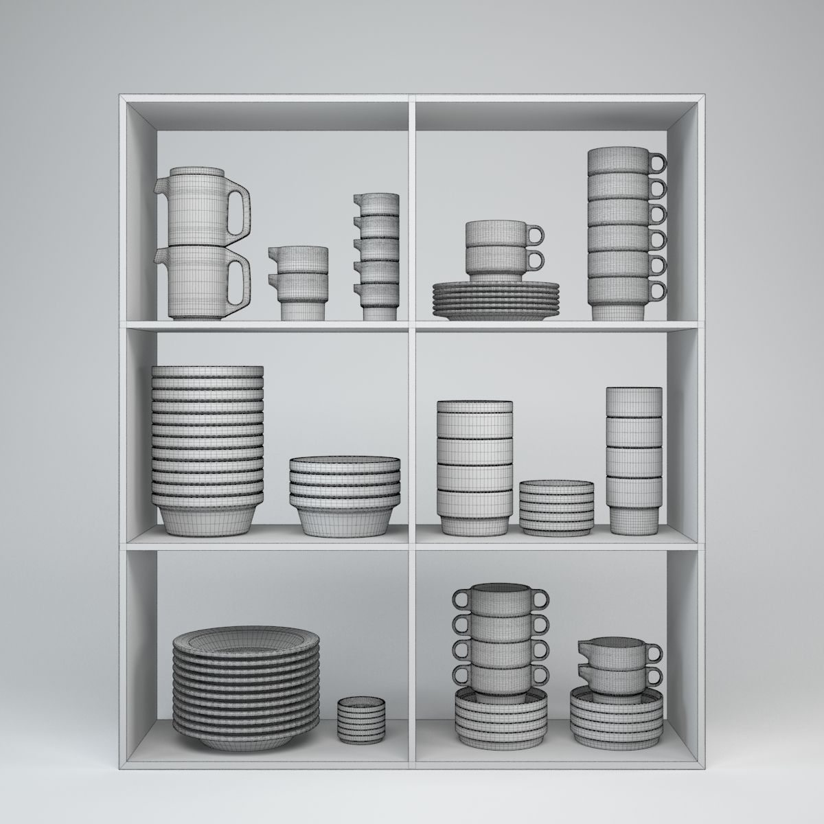 Porcelain Tableware Set TC100 3D model_8