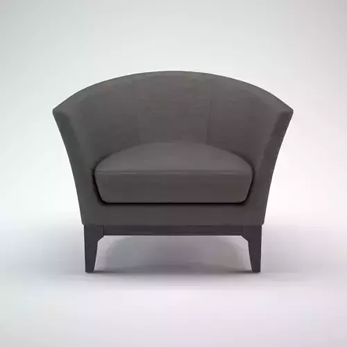 Tulip Upholstered Soft  Armchair 3D model