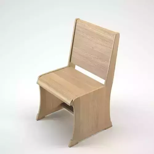 Wooden pew single chair