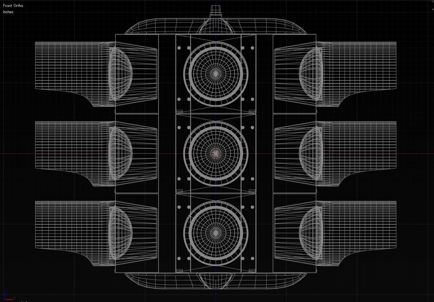 Traffic Light - Four Way 3D model_2