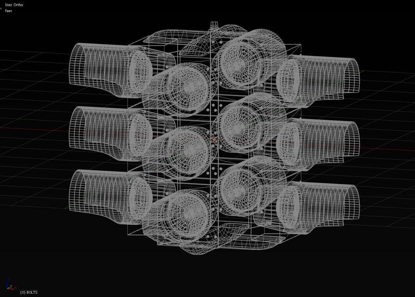 Traffic Light - Four Way 3D model_3