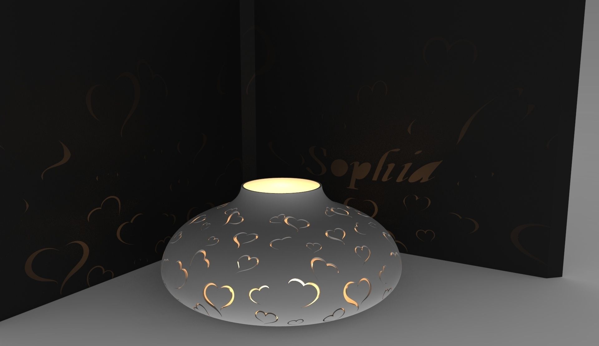 Candle holder 3D print model_3