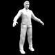 Low-poly Man in suit Low-poly 3D model_1