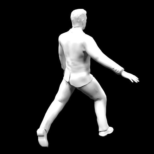 Low-poly Man in suit Low-poly 3D model_3