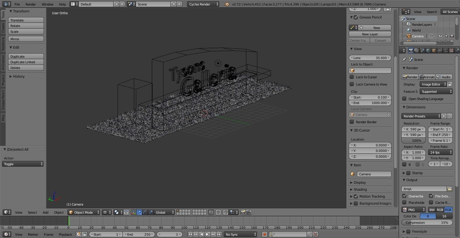 Galleria Sign  Low-poly 3D model_4