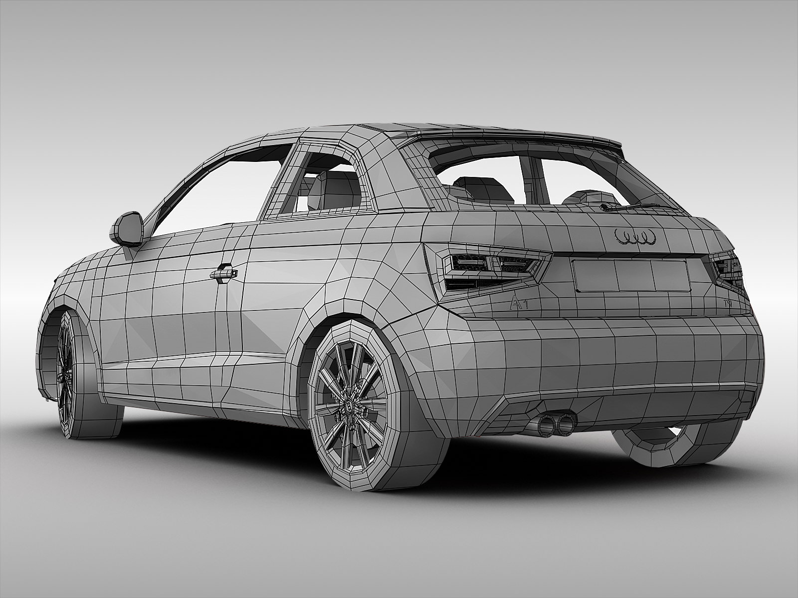 Audi A1 2012 3D model_9