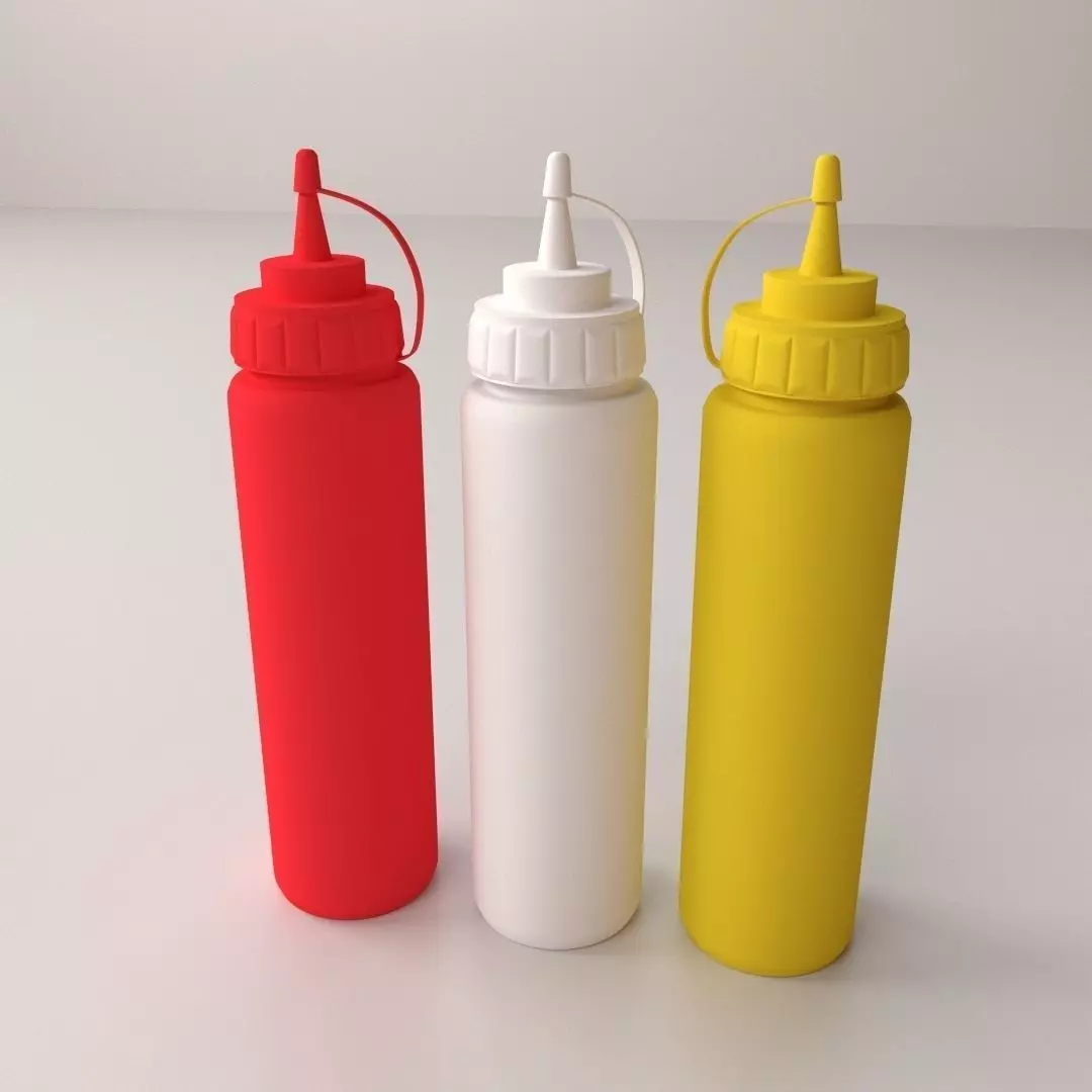 Sauce Bottles 3D model