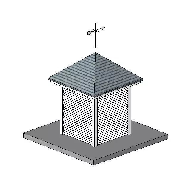 Roof Louvred Vent roof based Free 3D model