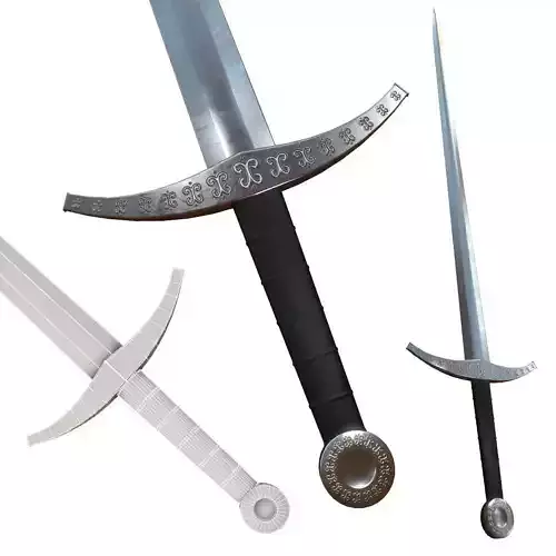 Medieval Sword 2 Low-poly 3D model