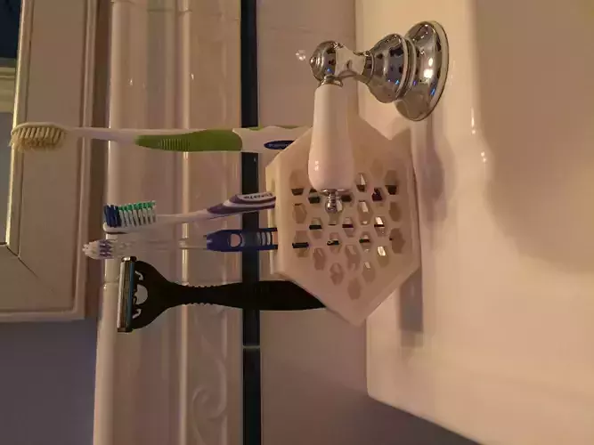 Hex Toothbrush Holder 3D print model
