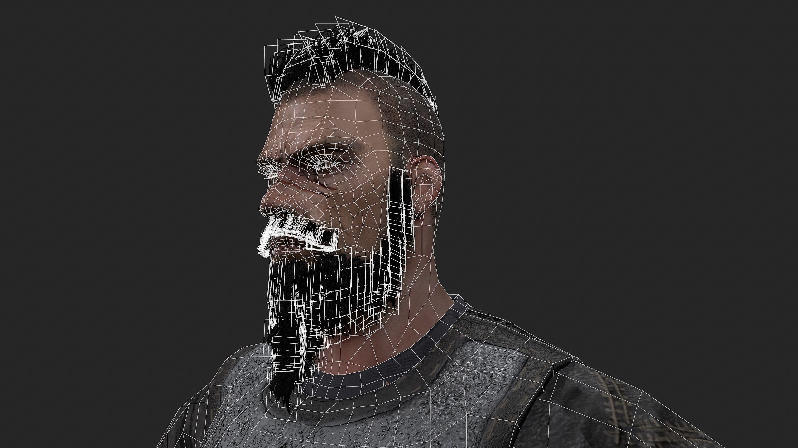 Realistic viking model Low-poly 3D model_5