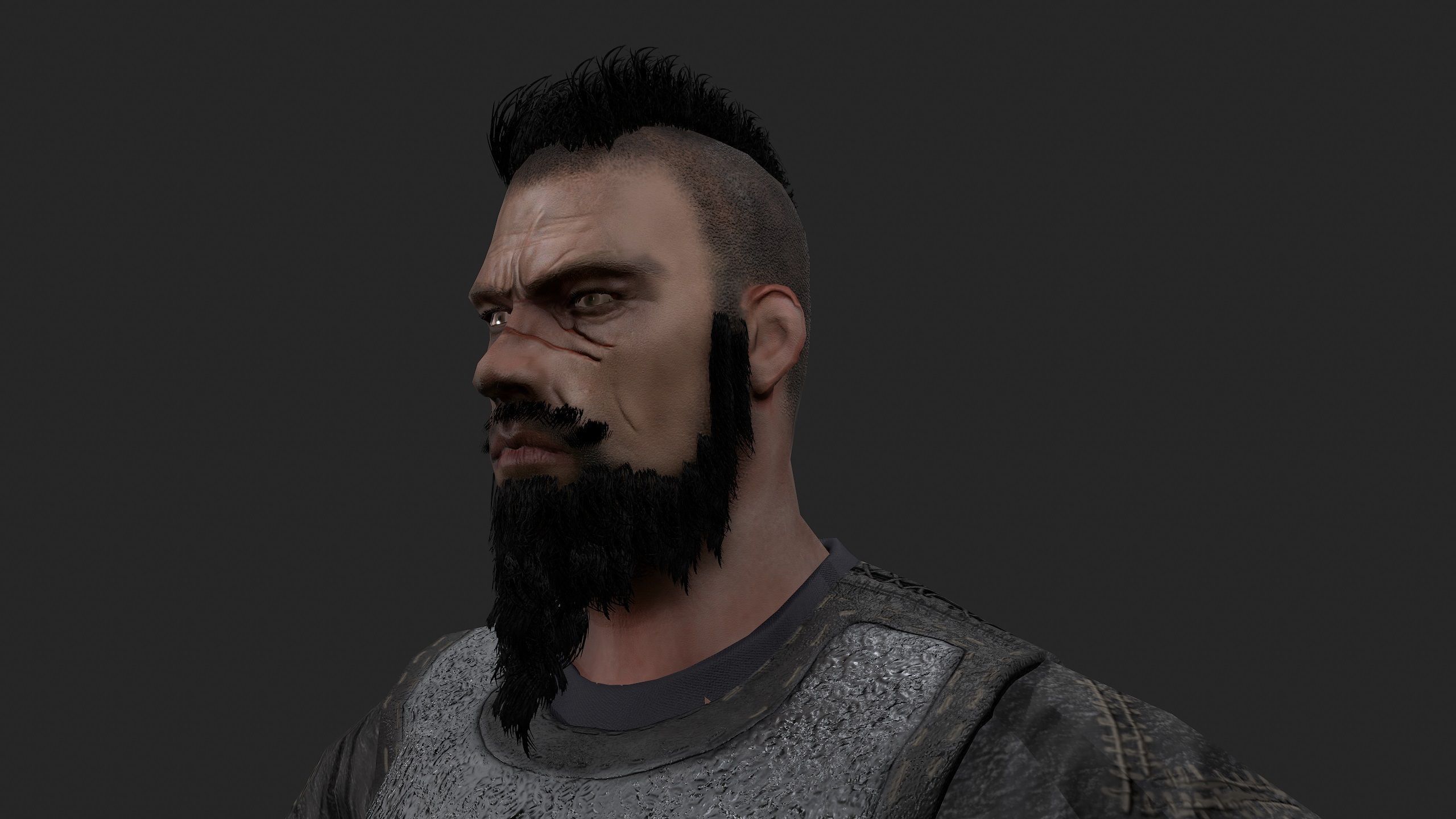 Realistic viking model Low-poly 3D model_4