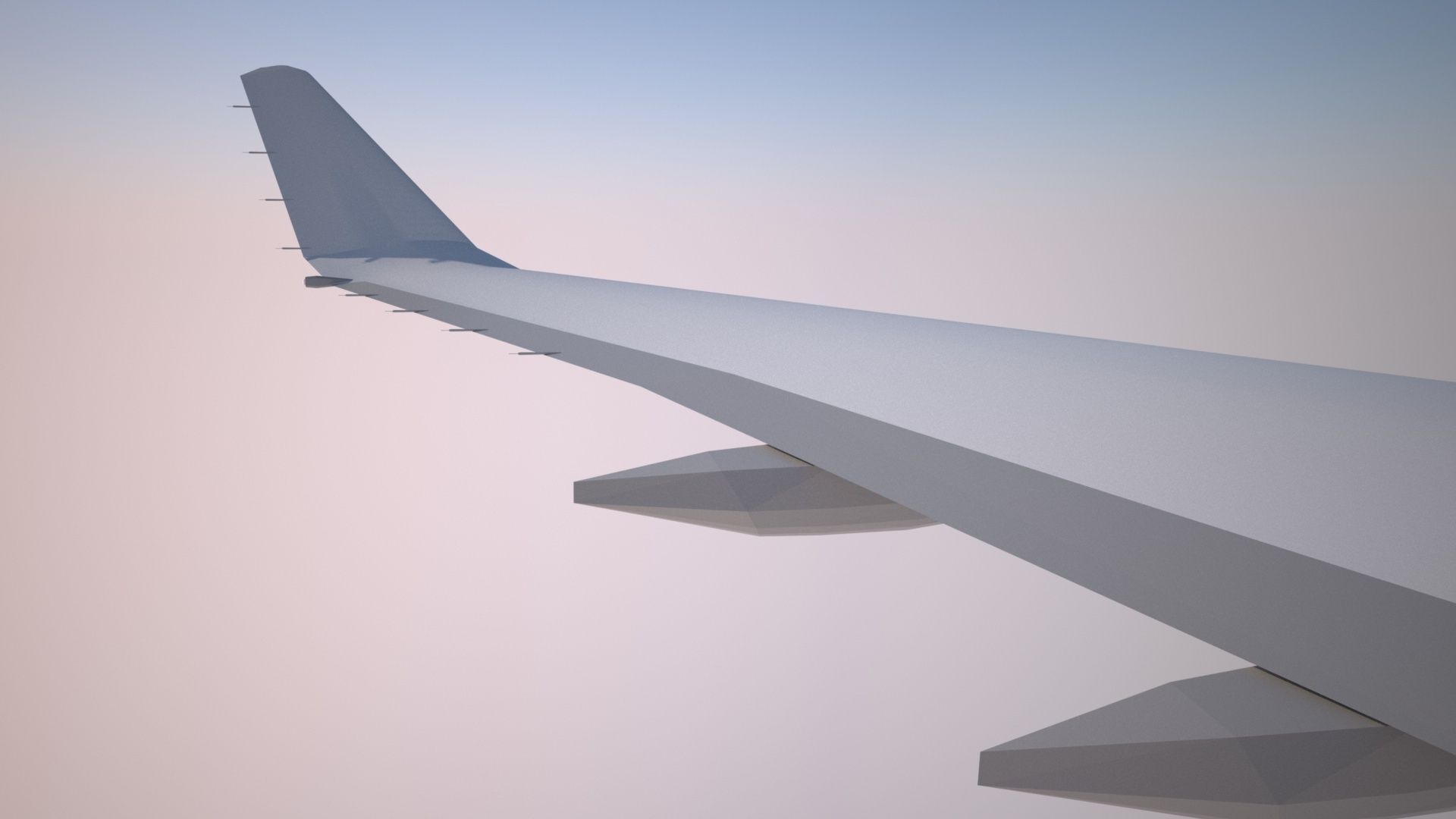 V101LR Experimental Aircraft Design Low-poly 3D model_1