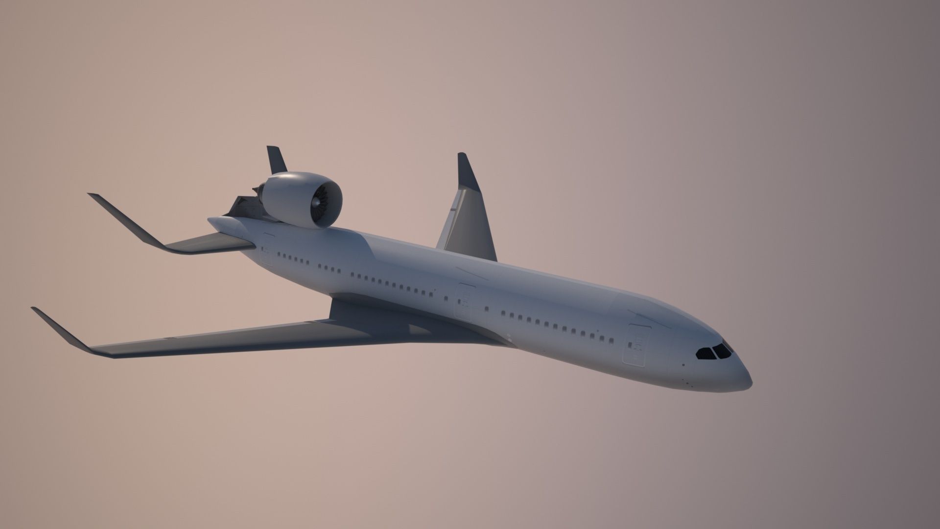 V101LR Experimental Aircraft Design Low-poly 3D model_2