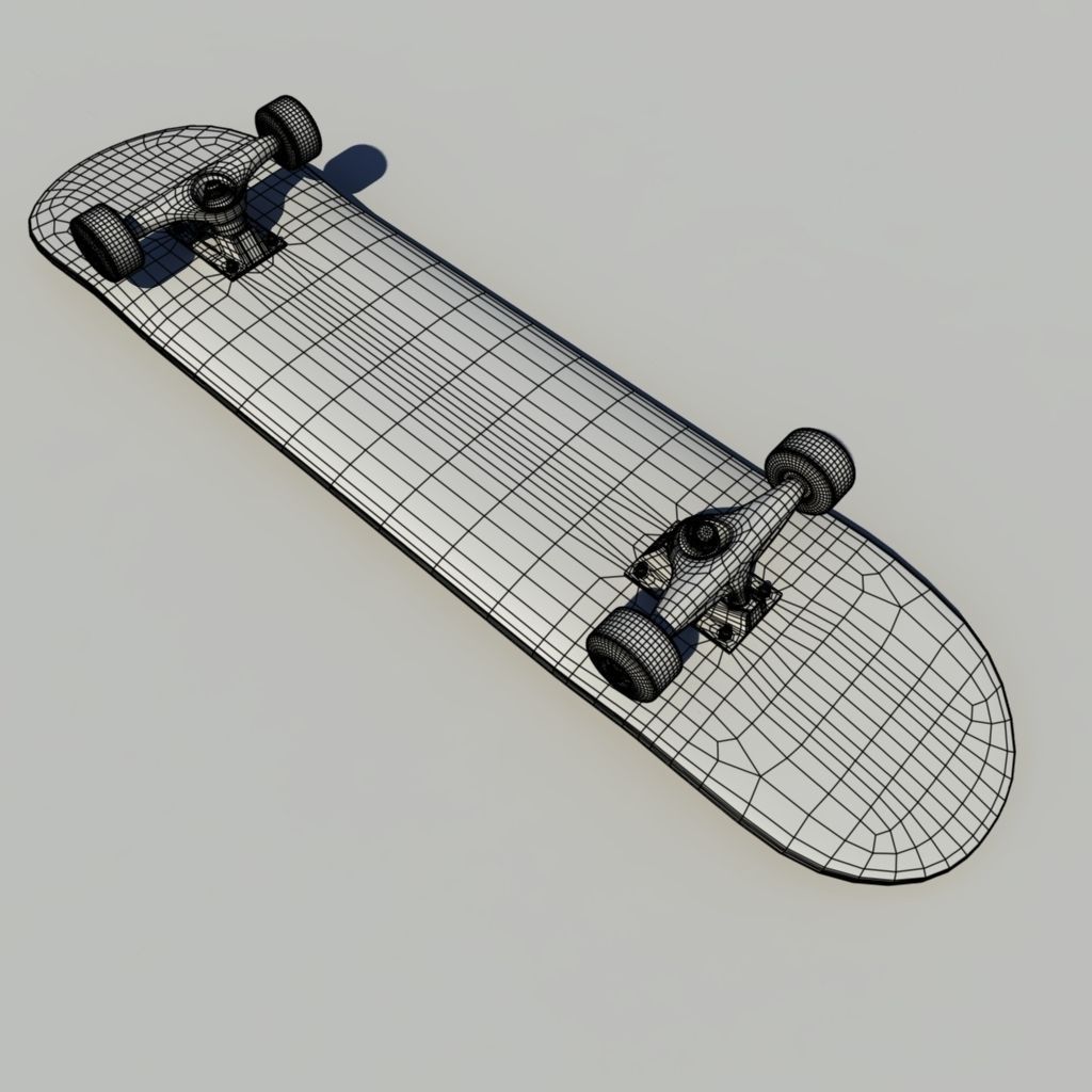 skateboard Low-poly 3D model_15