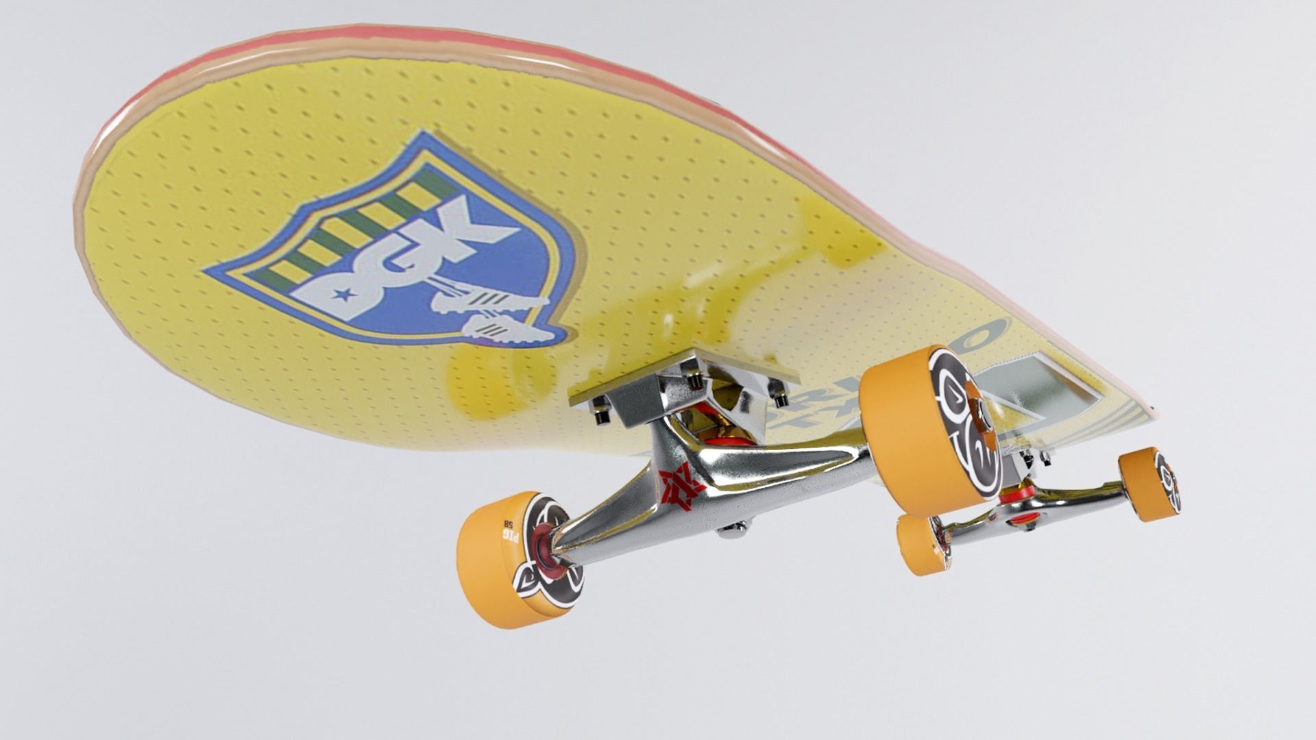 skateboard Low-poly 3D model_3