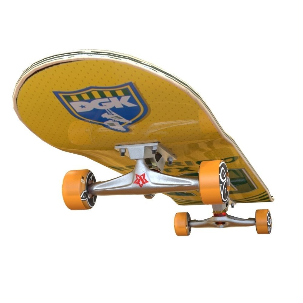 skateboard Low-poly 3D model_8