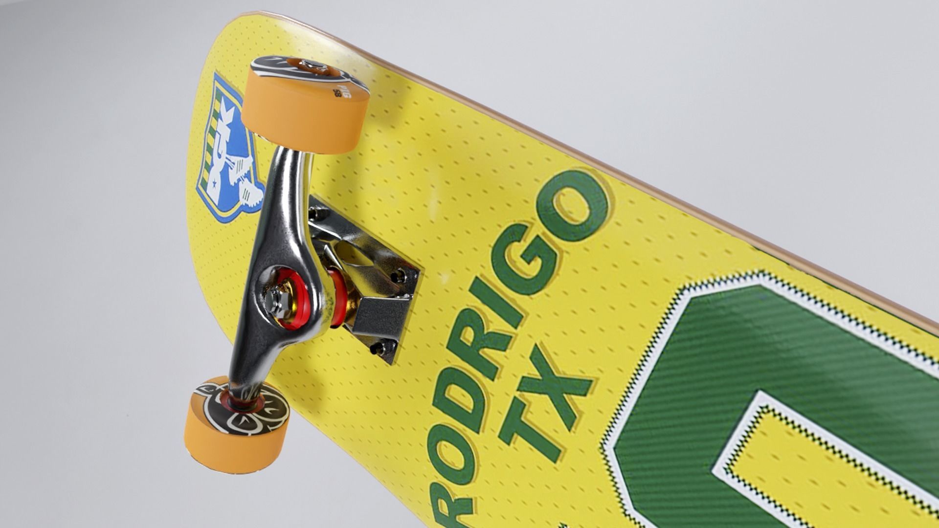 skateboard Low-poly 3D model_2
