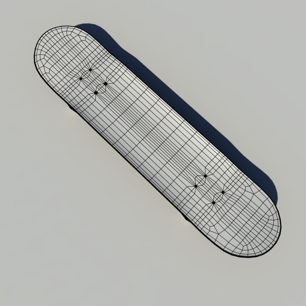 skateboard Low-poly 3D model_16