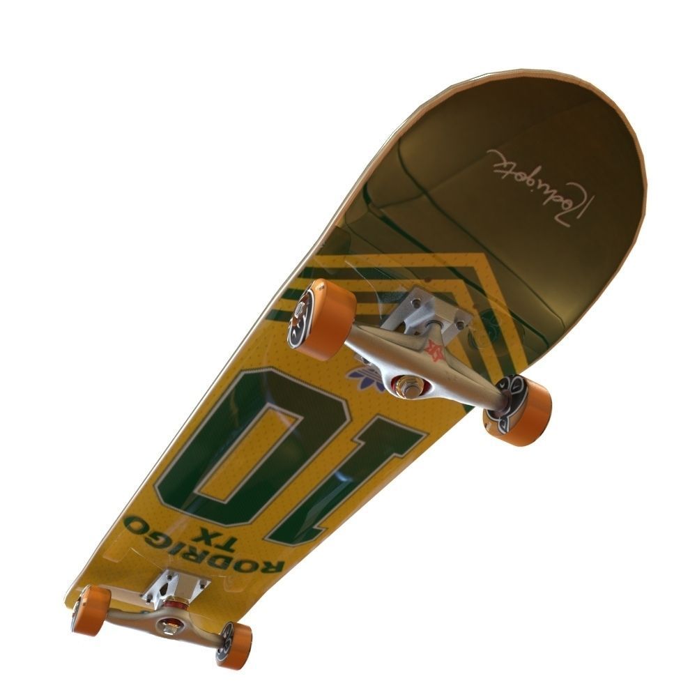 skateboard Low-poly 3D model_11