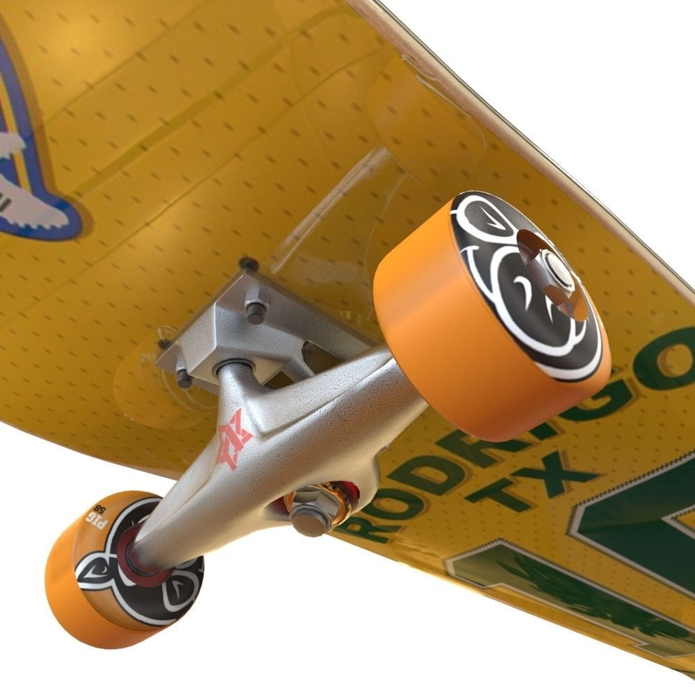 skateboard Low-poly 3D model_7