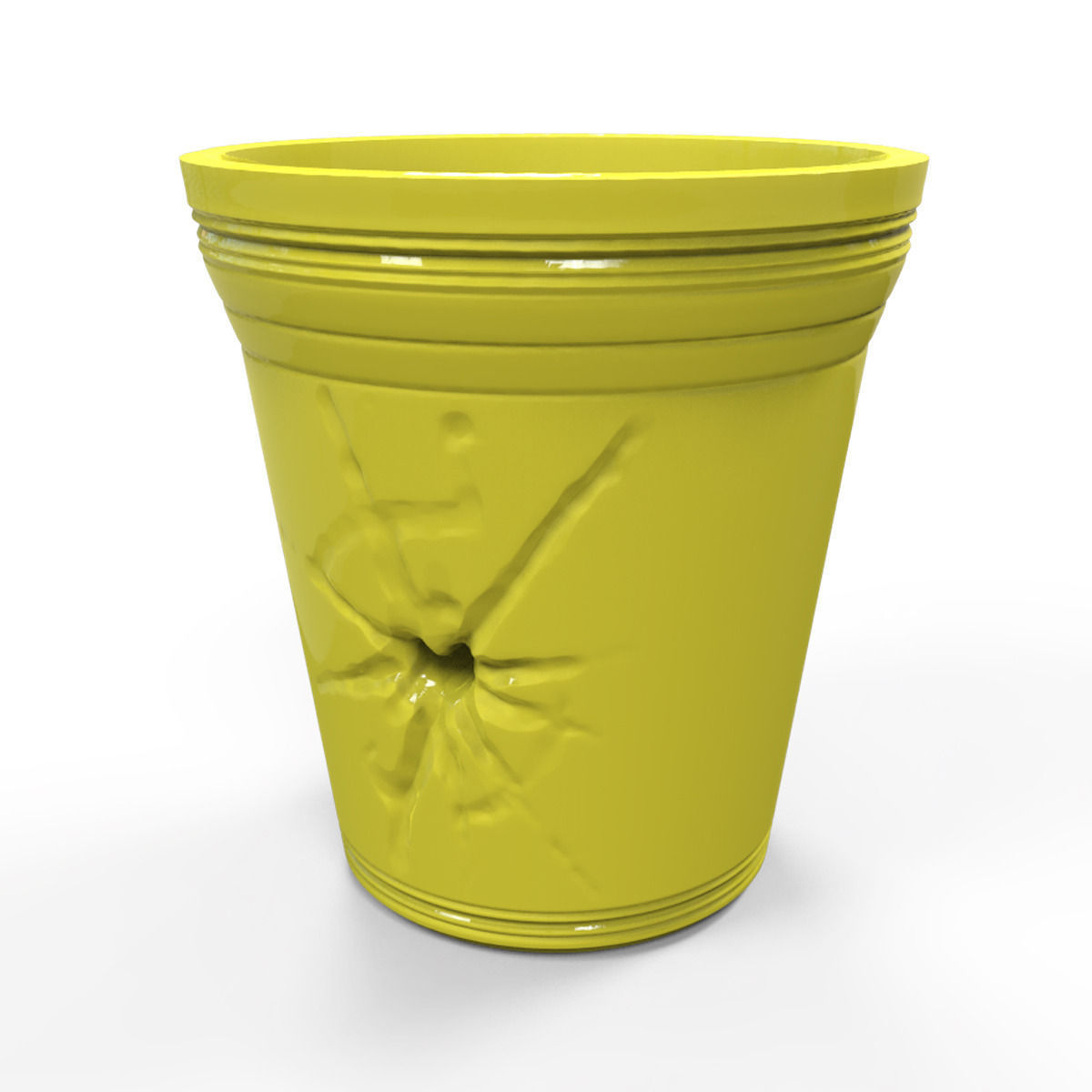 Shot glass with gunshot
