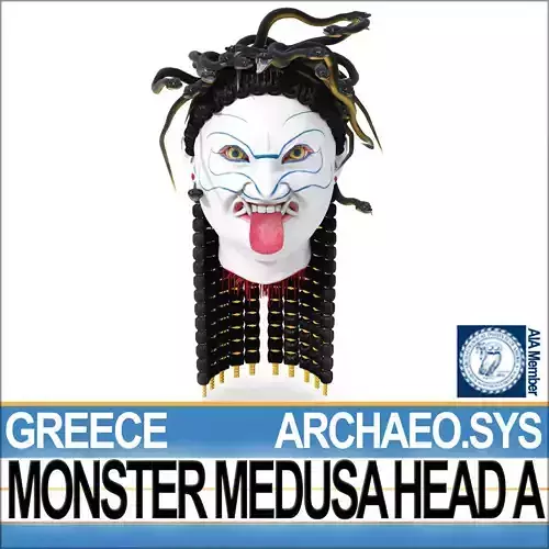 Ancient Greek Monster Medusa Head A 3D model