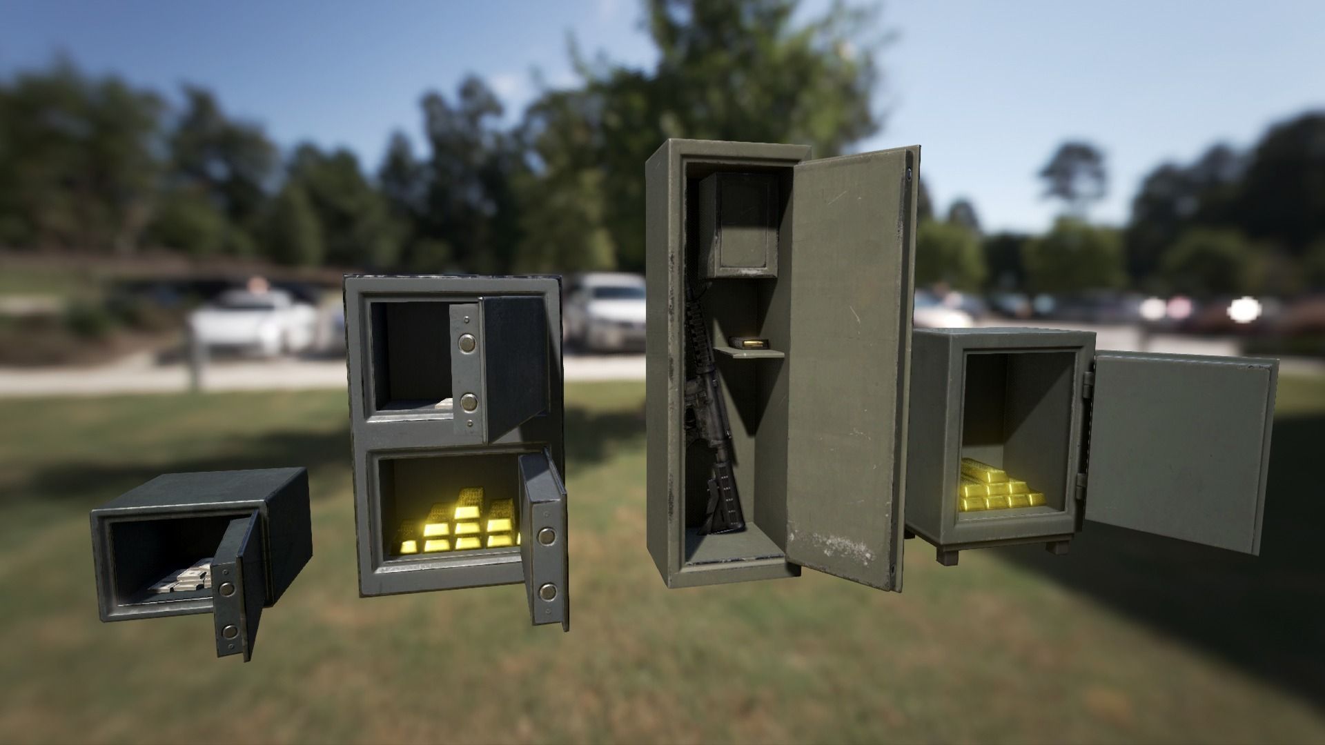 Lockers Pack vol1 Low-poly 3D model_2