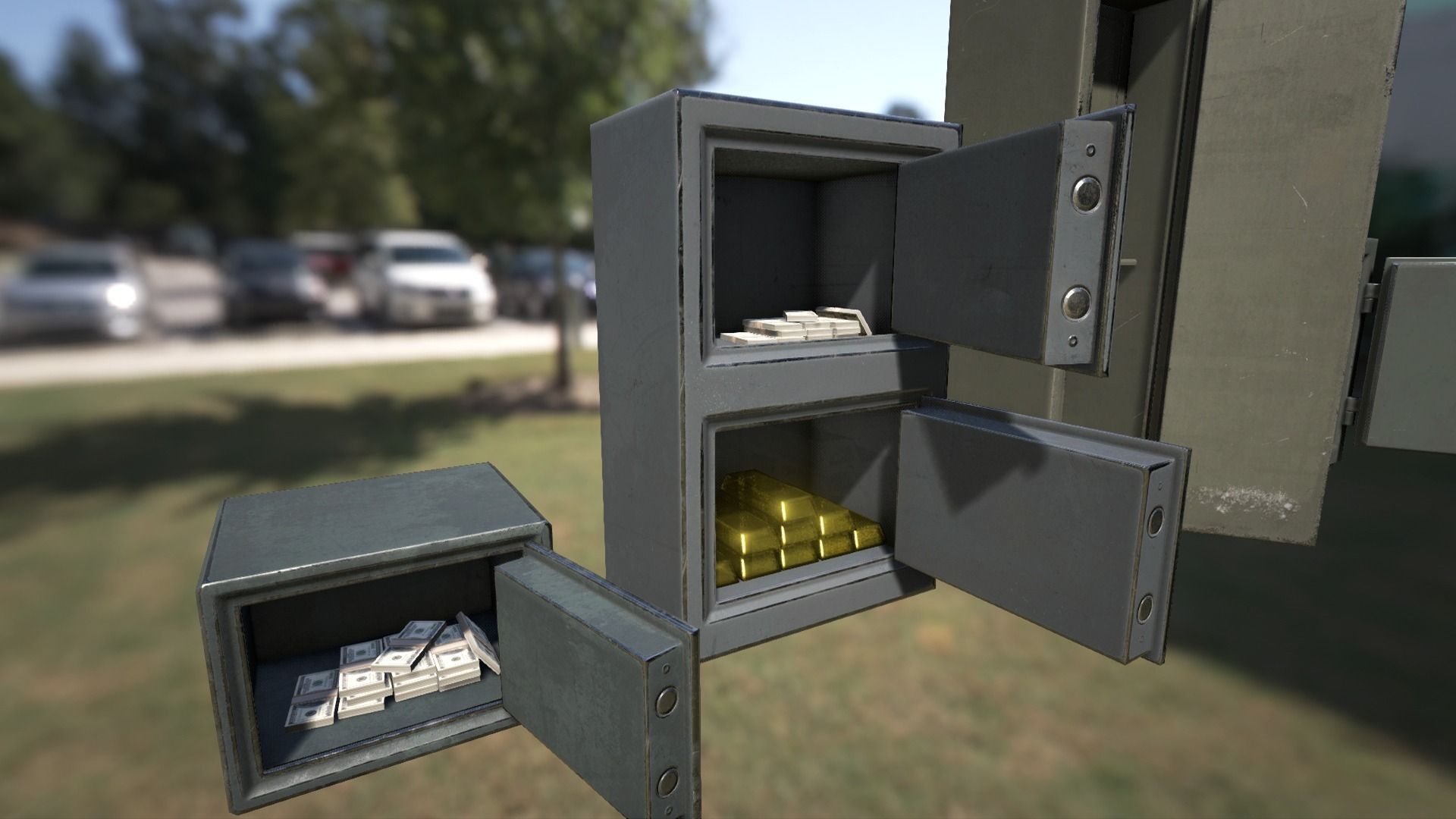 Lockers Pack vol1 Low-poly 3D model_5