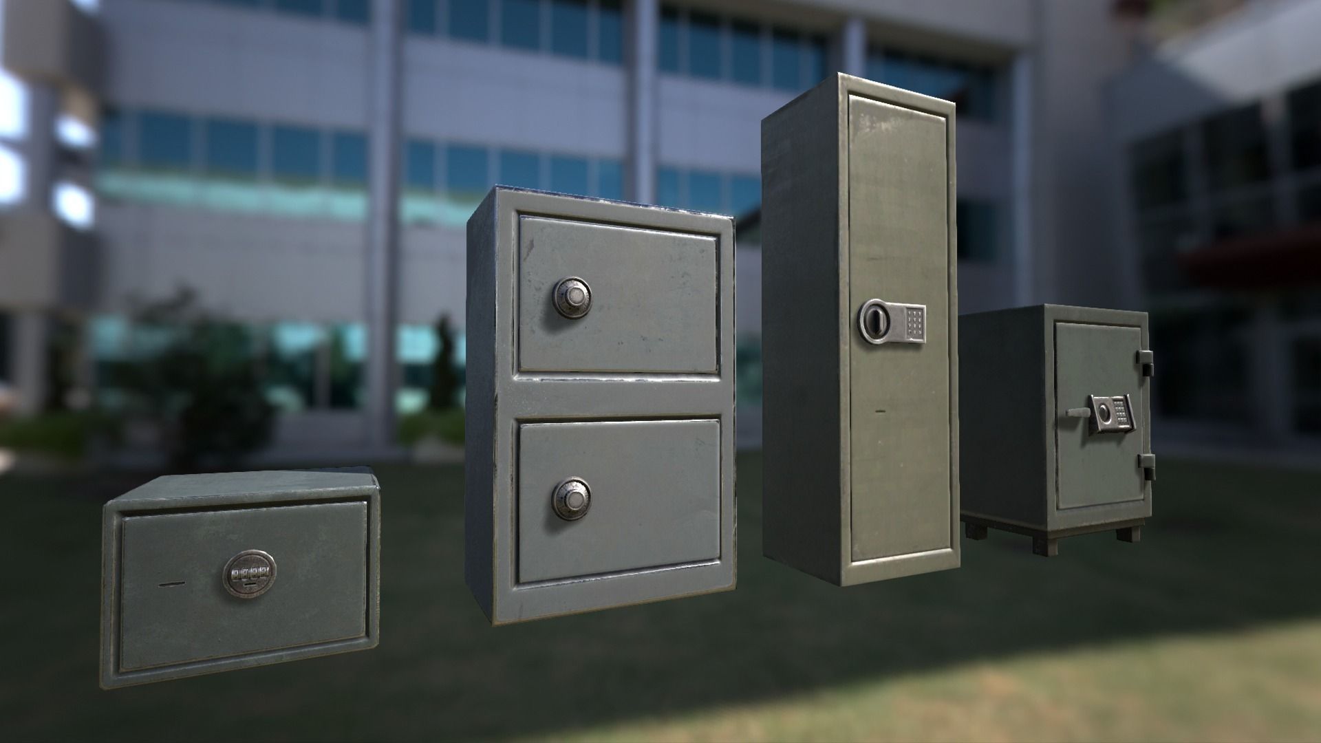 Lockers Pack vol1 Low-poly 3D model_0